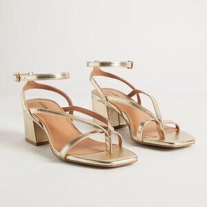 BRAND NEW Torrid Gold Block Heel Sandal (WW) Size 9.5